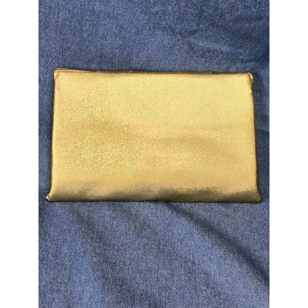 Vintage 1970s Avon Polished Gold Metallic Evening Clutch Bag Purse - Pristine...